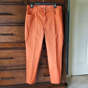 New Chico's Perfect Stretch Girlfriend Slim Leg Ankle Rust Sz 1.5